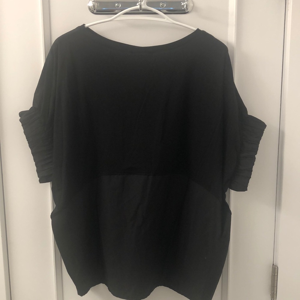 Oversized Short Sleeve Blouse